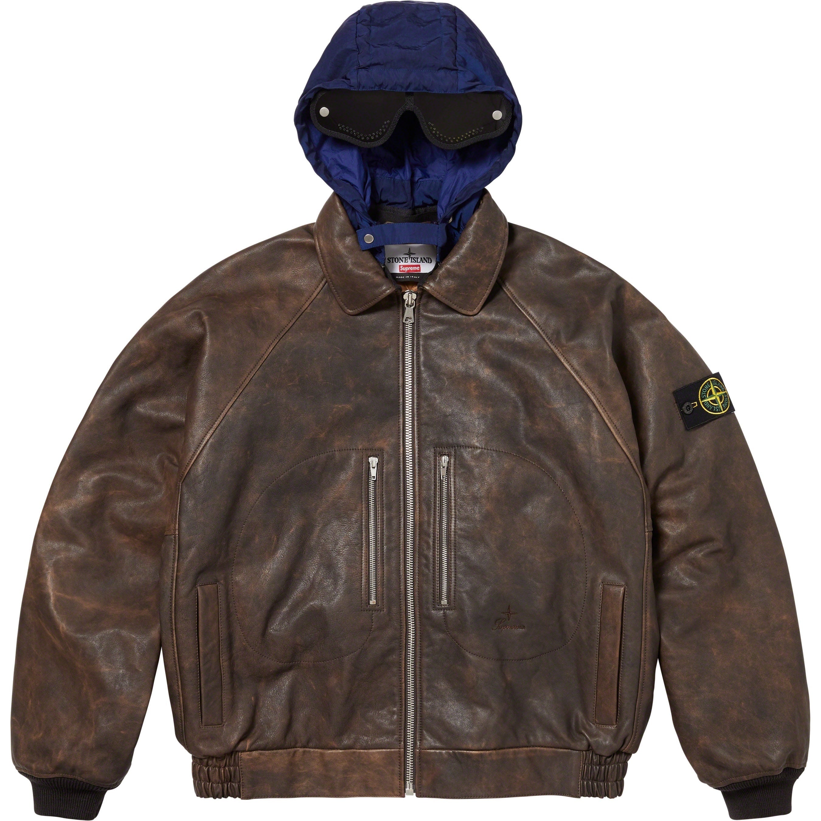 Supreme®/Stone Island® Leather Bomber Jacket view 20